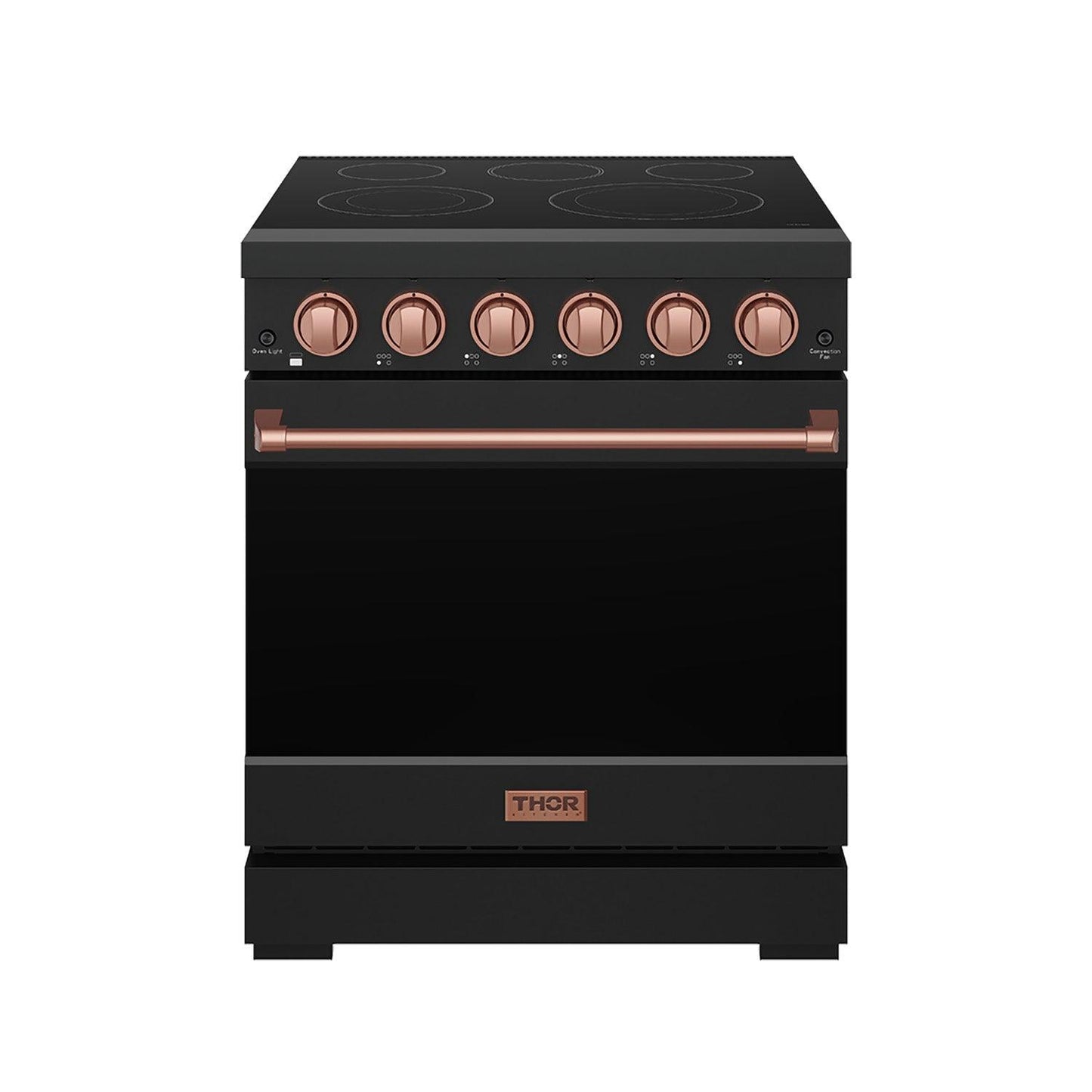 Thor Kitchen RSE30PBRSG 30 Inch Professional Electric Range With Precision Knob Control In Black And Rose Gold Gordon Ramsay Series