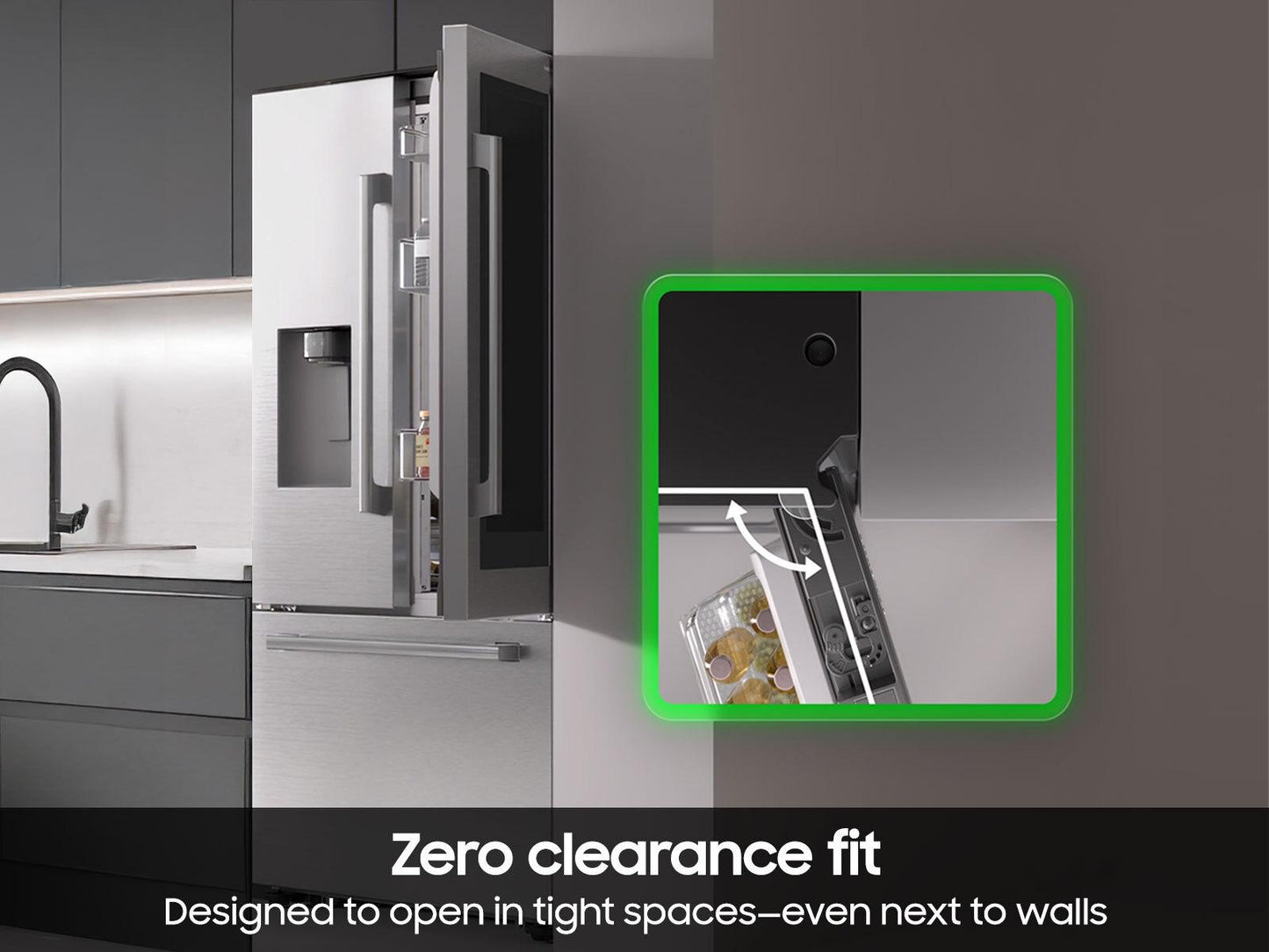 Samsung RF80H30CER Bespoke Ai 3-Door French Door Autoview™ Zero Clearance Fit 29 Cu. Ft.