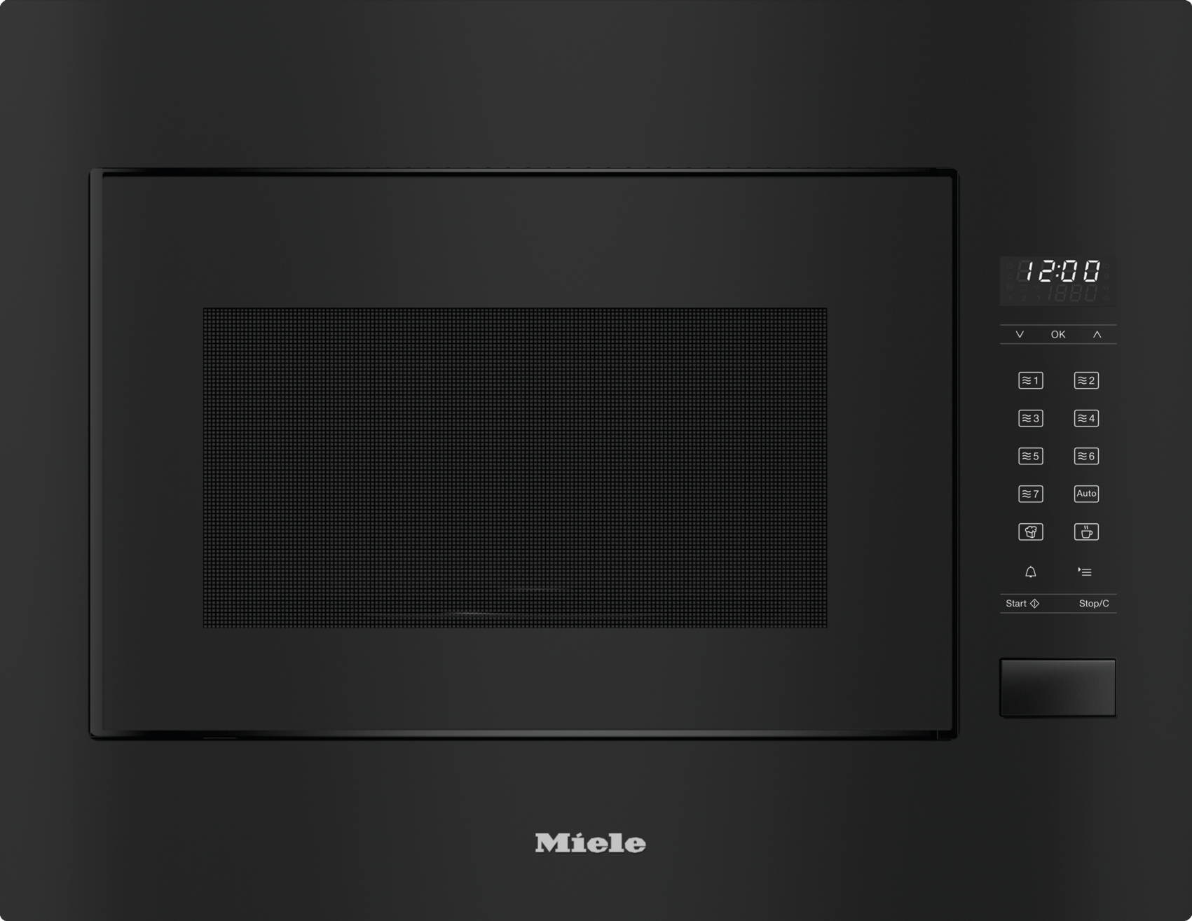 Miele M2241SCOB M 2241 Sc Obsidian Black - Built-In Microwave Oven, 24" Width With Sensor Controls On The Side For Convenient Operation.