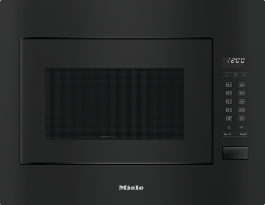 Miele M2241SCOB M 2241 Sc Obsidian Black - Built-In Microwave Oven, 24" Width With Sensor Controls On The Side For Convenient Operation.