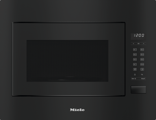 Miele M2241SCOB M 2241 Sc Obsidian Black - Built-In Microwave Oven, 24" Width With Sensor Controls On The Side For Convenient Operation.