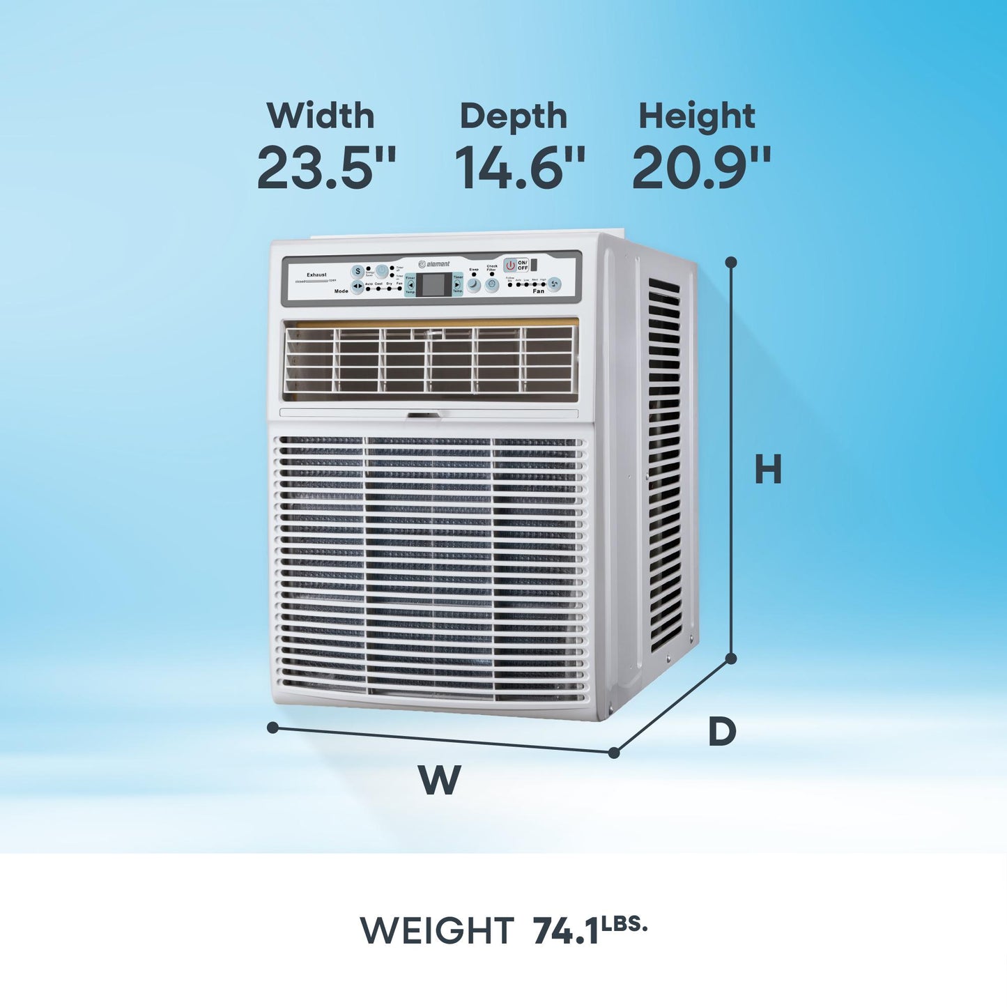 Element Appliance ESC10BE Element 10,000 Btu Window Casement Air Conditioner - White (Esc10Be)