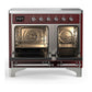 Ilve UMDIB40NR3BUC Ilve Umdib40Nr3Buc Majestic Iii 40 Inch Induction Range With 6 Elements, 3.82 Cu. Ft. Total Oven Capacity (Triple Glass Door, Burgundy, Chrome)