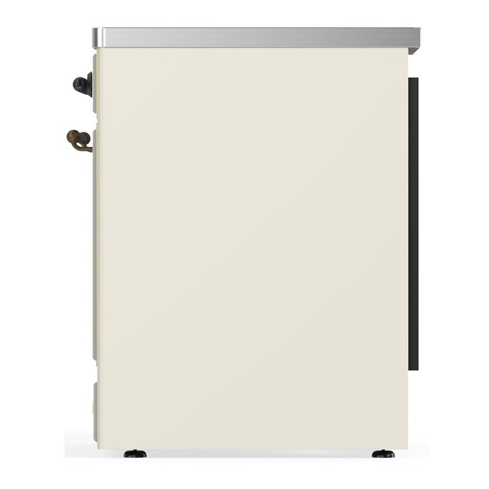 Ilve UMIB30NR3AWB Ilve Umib30Nr3Awb Majestic Iii 30 Inch Induction Range With 4 Elements, 4 Cu. Ft. Oven Capacity (Triple Glass Door, Antique White, Burnished)