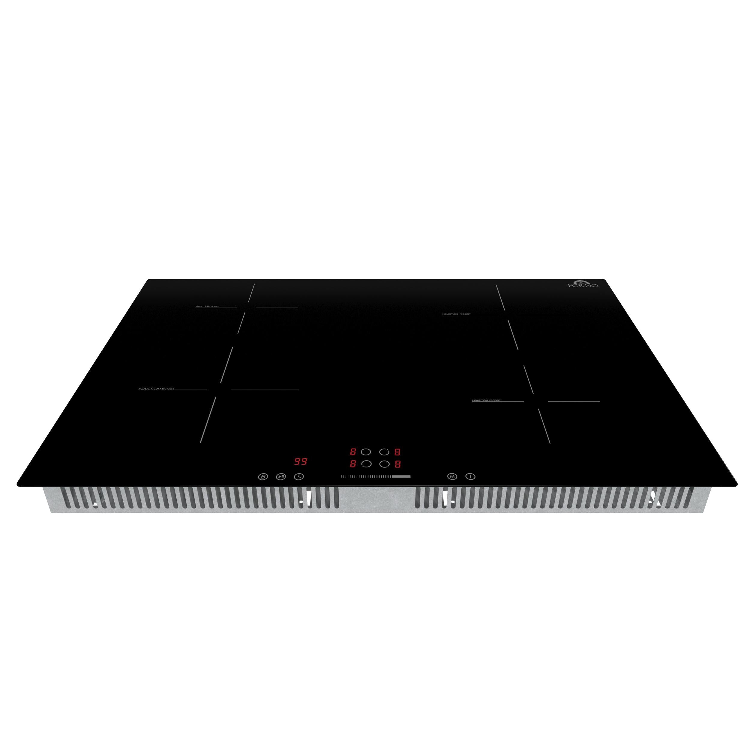 Forno FCTIN058330 Forno Parco 30-Inch Induction Cooktop, 4 Zones, 7,200W Total Power, Touch Control, 9 Power Levels, Booster Function