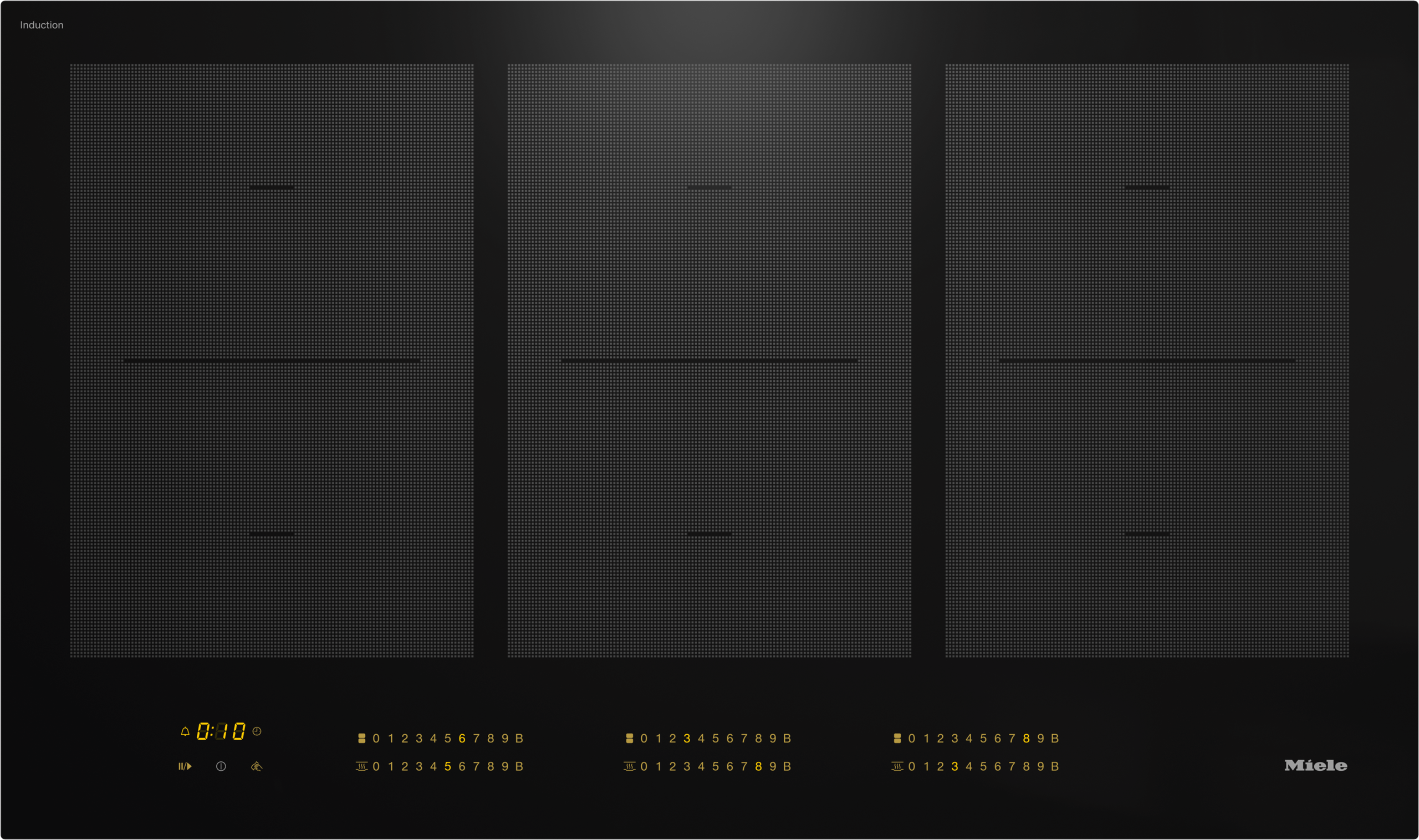 Miele KM7745FL Km 7745 Fl - 36-Inch Induction Cooktop, Operated With Its Own Controls With 3 Powerflex Cooking Areas For Maximum Performance