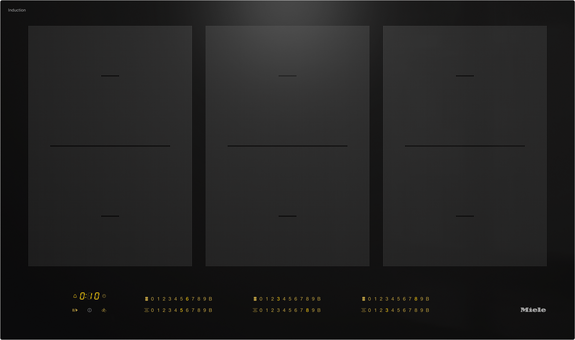 Miele KM7745FL Km 7745 Fl - 36-Inch Induction Cooktop, Operated With Its Own Controls With 3 Powerflex Cooking Areas For Maximum Performance