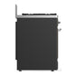 Ilve UM30QNR3MGC Ilve Um30Qnr3Mgc Majestic Iii 30 Inch Dual Fuel Range With 5 Black Brass Burners, Dual Function Burner Up To 25,000 Btu (Natural Gas, Solid Door, Graphite Matte, Chrome)