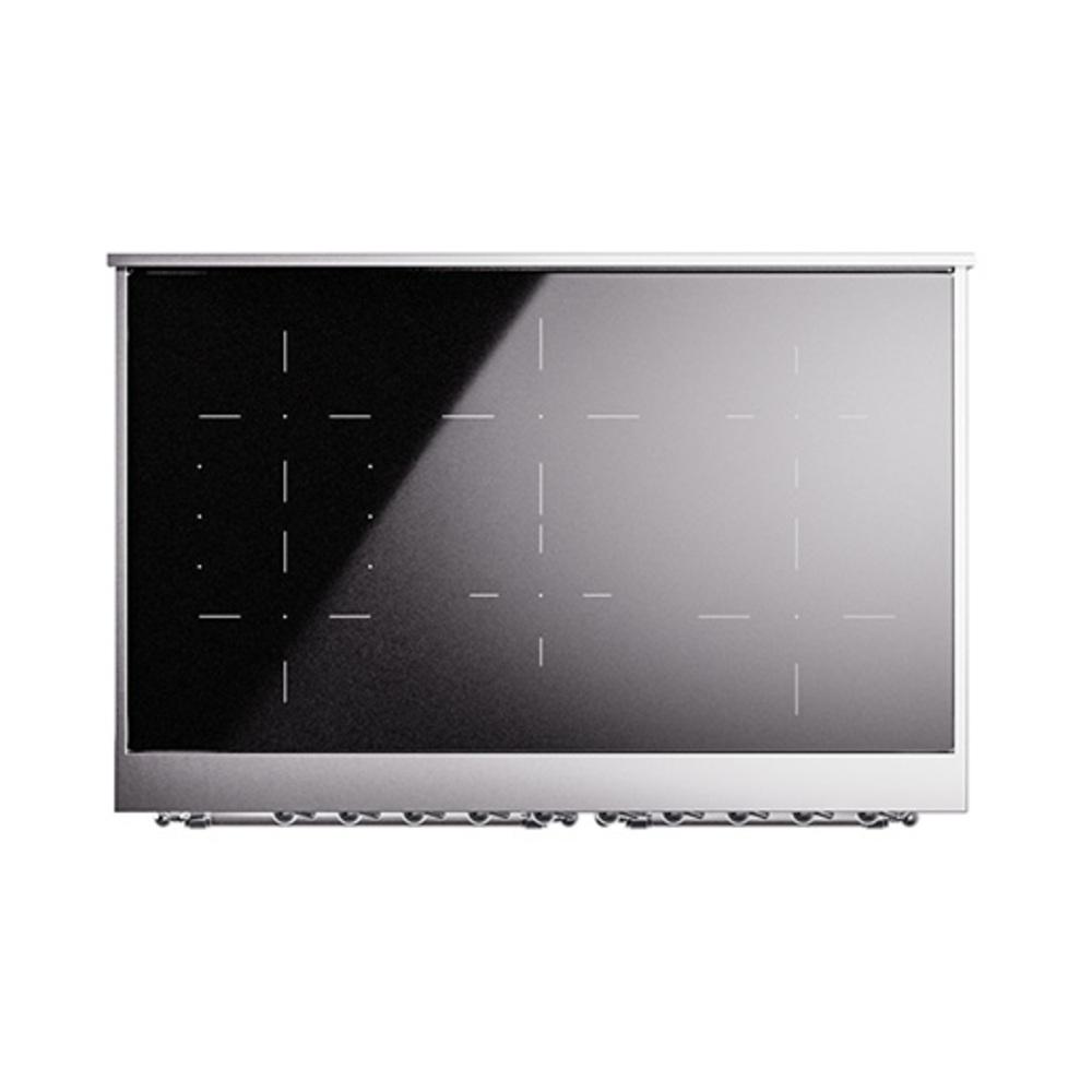 Ilve UNDI406NMPWHC Ilve Undi406Nmpwhc Nostalgie Ii Noblesse 40" Induction Range (Triple Glass Door, White, Chrome)
