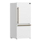 Forno FFFFD178531WHT Forno Milano Espresso 31-Inch Bottom Freezer Refrigerator, White, 17.2 Cu.Ft Capacity, Energy Efficient