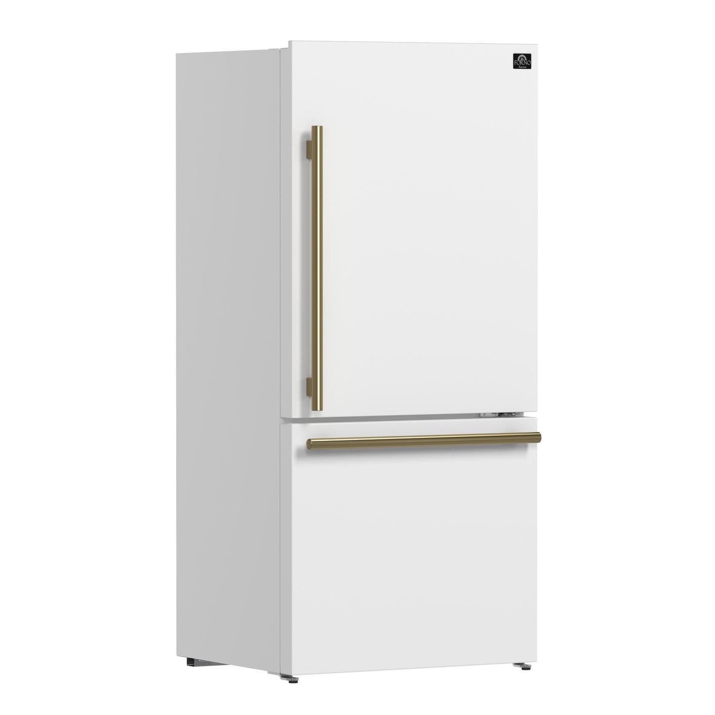 Forno FFFFD178531WHT Forno Milano Espresso 31-Inch Bottom Freezer Refrigerator, White, 17.2 Cu.Ft Capacity, Energy Efficient