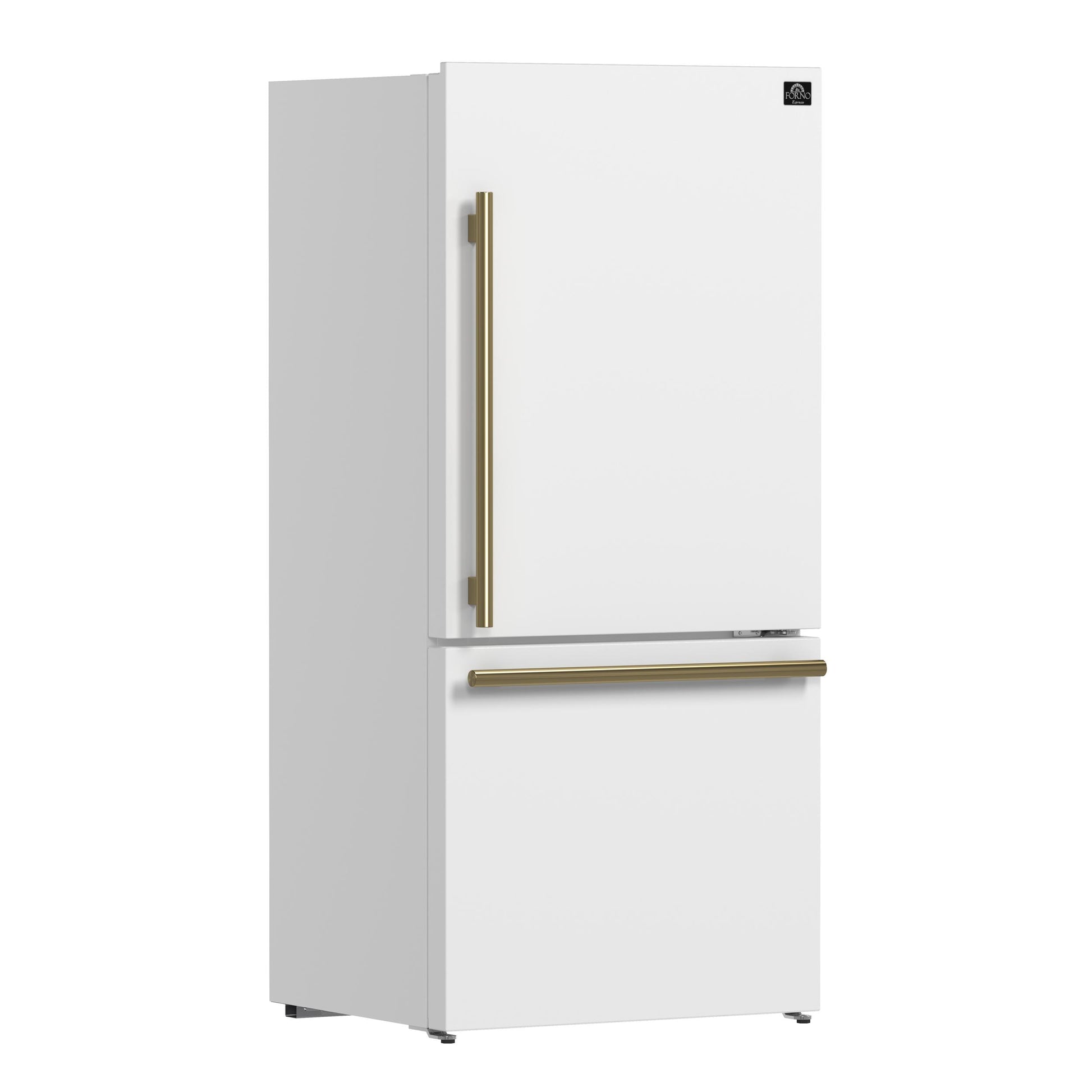 Forno FFFFD178531WHT Forno Milano Espresso 31-Inch Bottom Freezer Refrigerator, White, 17.2 Cu.Ft Capacity, Energy Efficient
