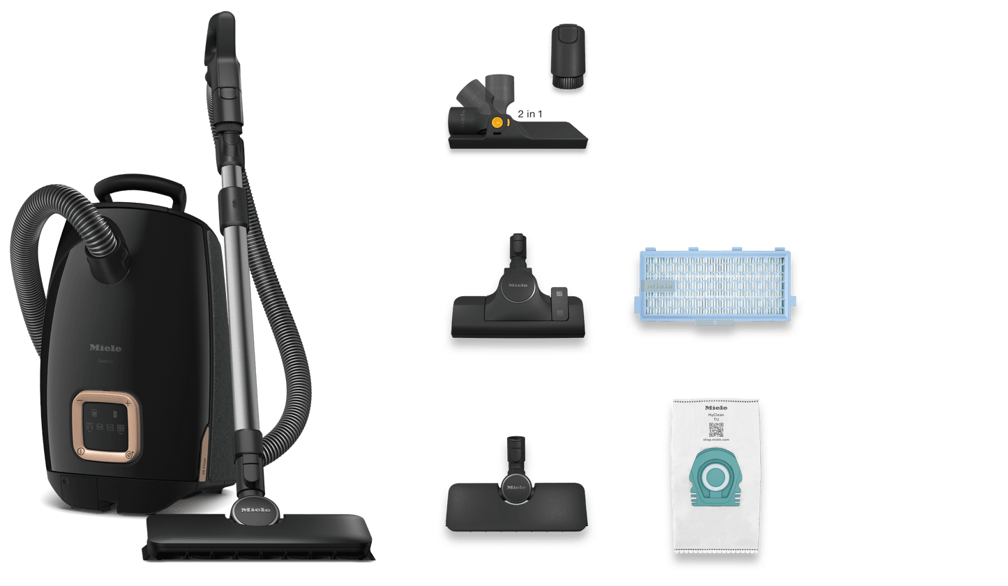 Miele GUARDL1ALLFLOOROB Guard L1 Allfloor Obsidian Black - Canister Vacuum Cleaners Powerful Dynamicdrive One Brush For All Types Of Flooring