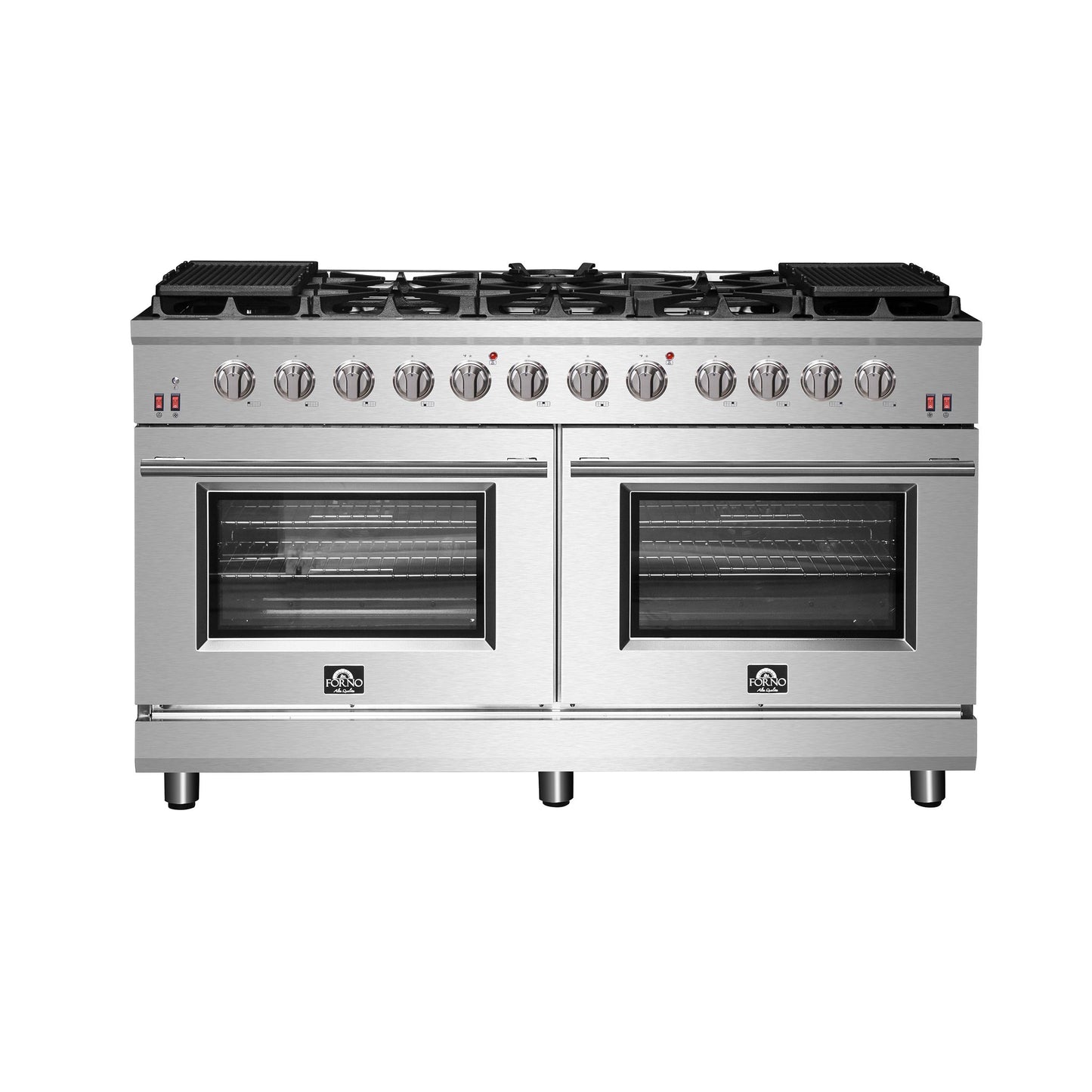 Forno FFSGS623960 Forno Massimo 60-Inch Freestanding Gas Range, 10 Burners, True Convection Oven