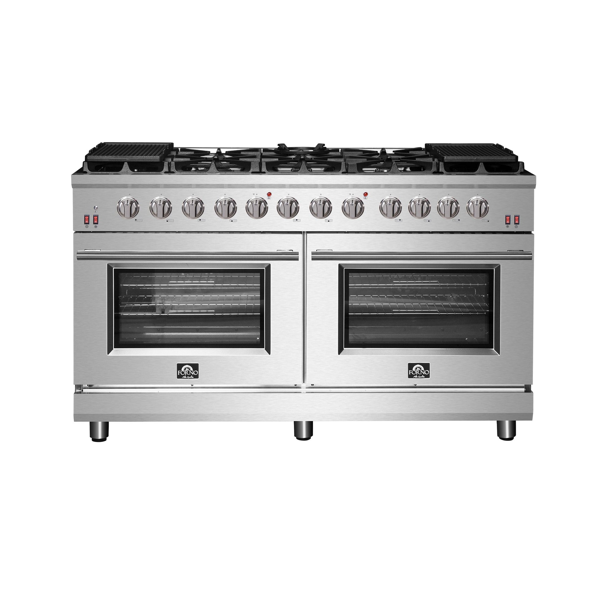 Forno FFSGS623960 Forno Massimo 60-Inch Freestanding Gas Range, 10 Burners, True Convection Oven