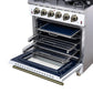 Forno FFSGS623930WHT Forno Massimo 30-Inch White Freestanding Gas Range, 5 Burners, True Convection Oven