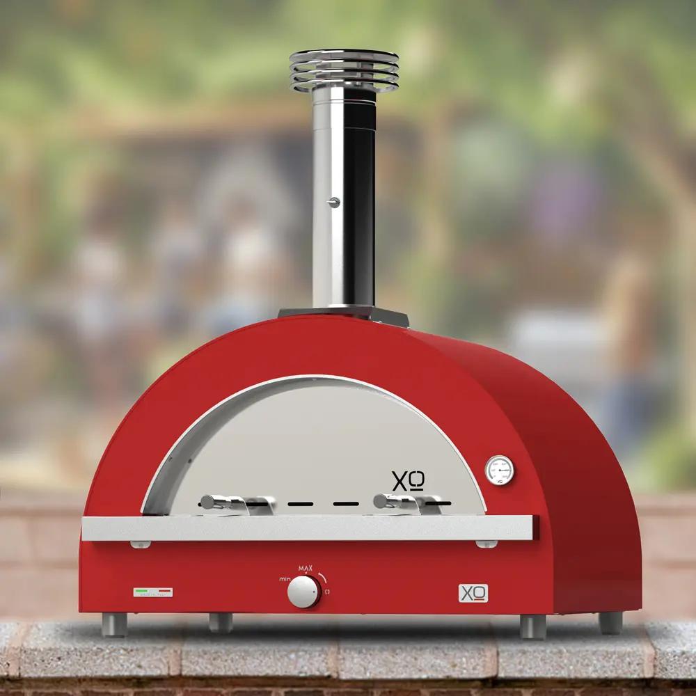 Xo Appliance XOPIZZA4HRON 40" Hybrid Gas & Wood Oven In Rosso (Red)