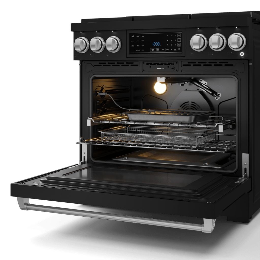 Thor Kitchen RSG36BLPSS 36 Inch Professional Lp Range With Tilt Panel Touch Control In Stainless Black/Stainless Steel Gordon Ramsay Series - Rsg36Blp-Ss