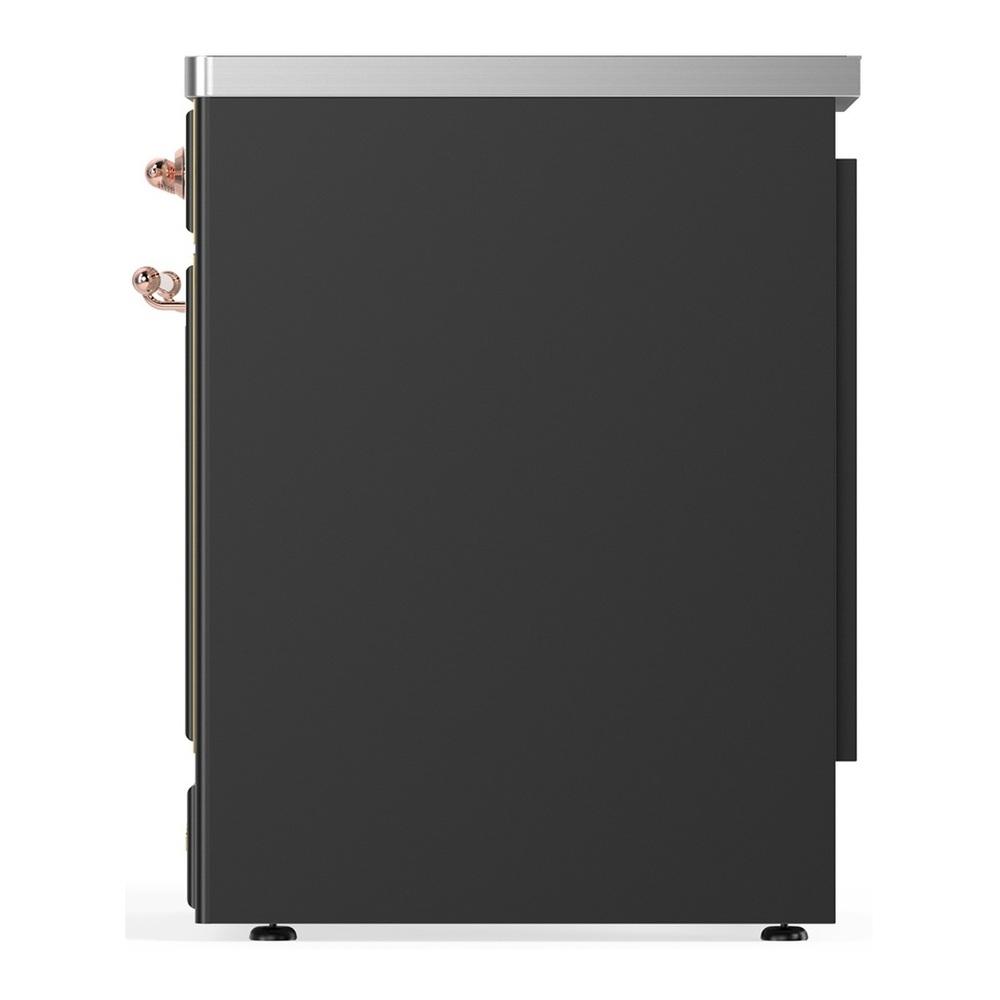 Ilve UMIB30QNR3MGP Ilve Umib30Qnr3Mgp Majestic Iii 30 Inch Induction Range With 4 Elements, 4 Cu. Ft. Oven Capacity (Solid Door, Graphite Matte, Copper)