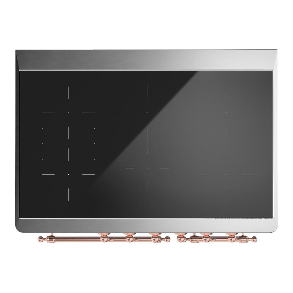 Ilve UMDIB40NR3MBP Ilve Umdib40Nr3Mbp Majestic Iii 40 Inch Induction Range With 6 Elements, 3.82 Cu. Ft. Total Oven Capacity (Triple Glass Door, Midnight Blue, Copper)