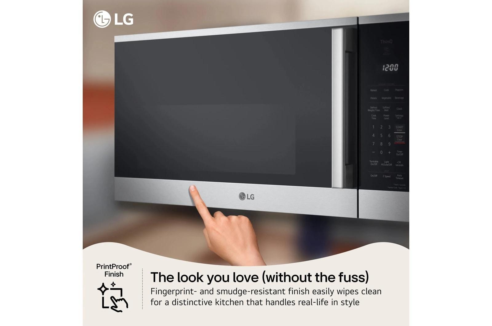Lg MVEM1825Z 1.8 Cu. Ft. Smart Over-The-Range Microwave Oven With Easyclean®