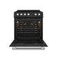 Forno FFSEL601230BLK Forno Leonardo Espresso 30-Inch Black Electric Range, True Convection, Energy Efficient