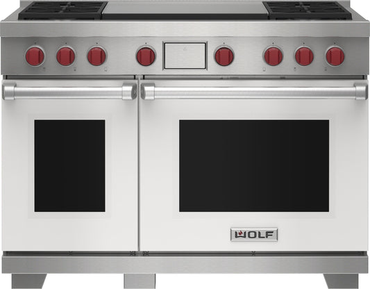 Wolf DF48450DGWHPLP 48" Dual Fuel Range - 4 Burners And Infrared Dual Griddle