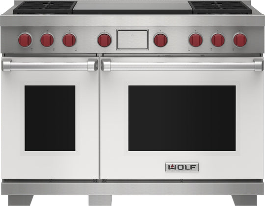 Wolf DF48450DGWHPLP 48" Dual Fuel Range - 4 Burners And Infrared Dual Griddle