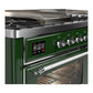 Ilve UM60FSNR3EGC Ilve Um60Fsnr3Egc Majestic Iii 60 Inch Dual Fuel Range With 7 Burners, Griddle And French Top, Dual Function Burner With Up To 25,000 Btu (Natural Gas, Triple Glass Door, Emerald Green, Chrome)