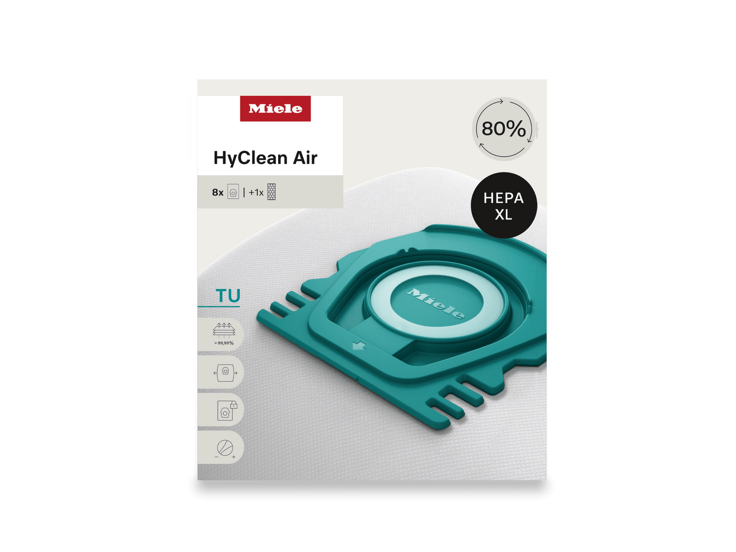 Miele TUALLERGYXLHYCLEANAIR 8 Vacuum Bags And A Hepa Filter At A Special Price - For Guard L1 And Guard S1.
