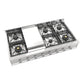 Ilve UHCP48FSSLP Ilve Uhcp48Fsslp Professional Plus Ii 48 Inch Built-In Gas Rangetop With Griddle, In Stainless Steel (Liquid Propane)