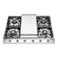 Ilve UHCP965FNSSCLP Ilve Uhcp965Fnssclp Nostalgie Ii 36 Inch Gas Cooktop With Griddle, In Stainless Steel (Liquid Propane, Chrome)