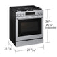 Samsung NSG90H63SRAA Bespoke Smart Slide-In Dual Fuel Range Pro Style Elite Design Illuminated Knobs Air Fry Max
