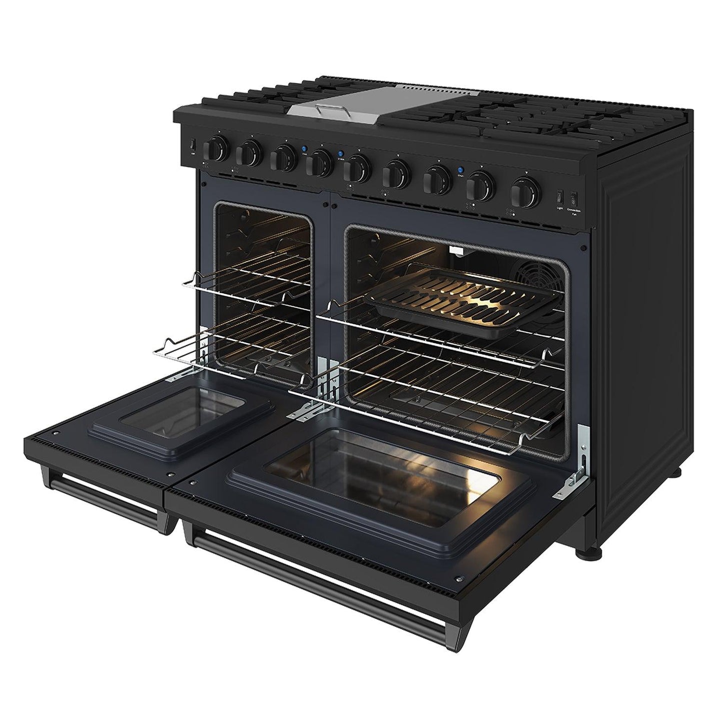 Thor Kitchen LRG4807UB 48 Inch Professional Gas Range In Black