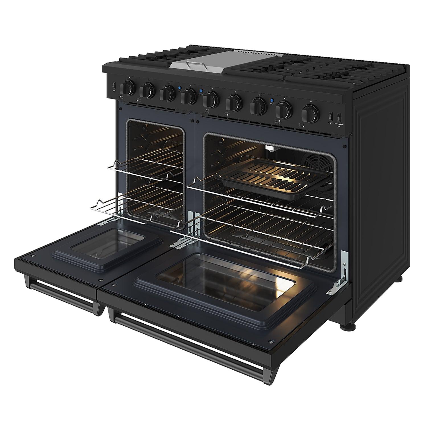 Thor Kitchen LRG4807UBLP 48 Inch Professional Liquid Propane Range In Black