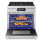 Lg LPGU6319Y Lg Signature 6.3 Cu. Ft. Smart Gas Slide-In Pro Range With Dynamic Probake® Convection, Air Fry, Air Sous Vide And Roast Mode