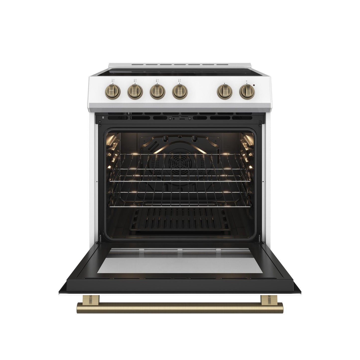 Forno FFSEL601230WHT Forno Leonardo Espresso 30-Inch White Electric Range, True Convection, Energy Efficient