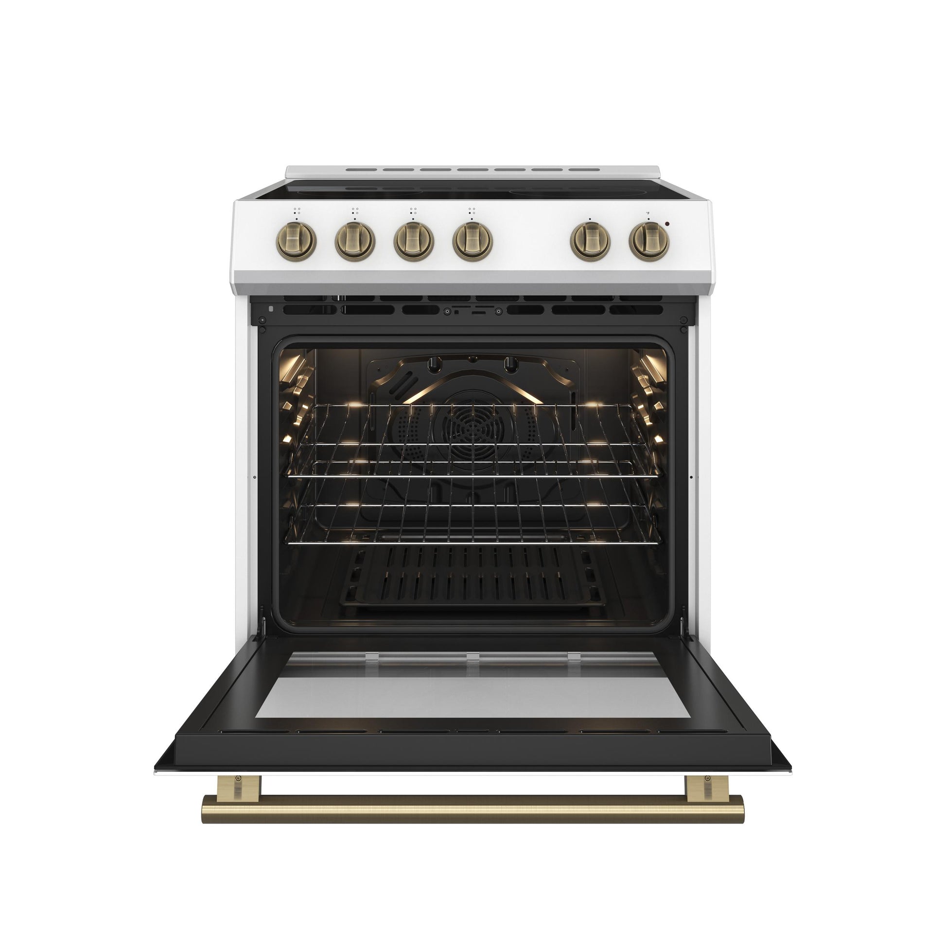 Forno FFSEL601230WHT Forno Leonardo Espresso 30-Inch White Electric Range, True Convection, Energy Efficient