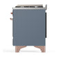 Ilve UM36FNR3BGP Ilve Um36Fnr3Bgp Majestic Iii 36 Inch Dual Fuel Range With 6 Black Brass Burners And Griddle, Dual Function Burner Up To 25,000 Btu (Triple Glass Door, Blue Grey, Copper, Natural Gas)