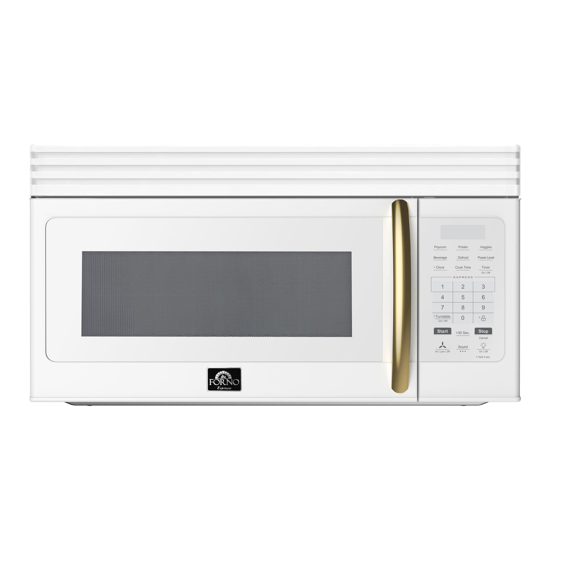 Forno FOTR300730WHT Forno Scalo 30-Inch Over The Range Microwave, White - 1.6 Cu.Ft, 300 Cfm Vent, Touch Control, Led Light