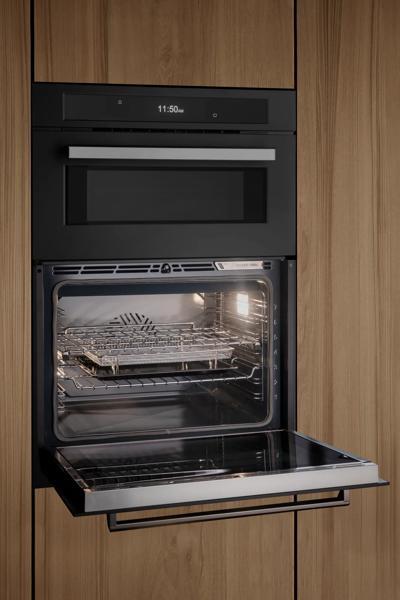 Bertazzoni FPRO30COVTC 30'' Combo Convection/Speed Oven With Steam Assist - Self Clean - Carbonio Finish
