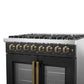 Forno FFSGS635636BLK Forno Galiano 36-Inch Freestanding French Door Dual Fuel Range Black