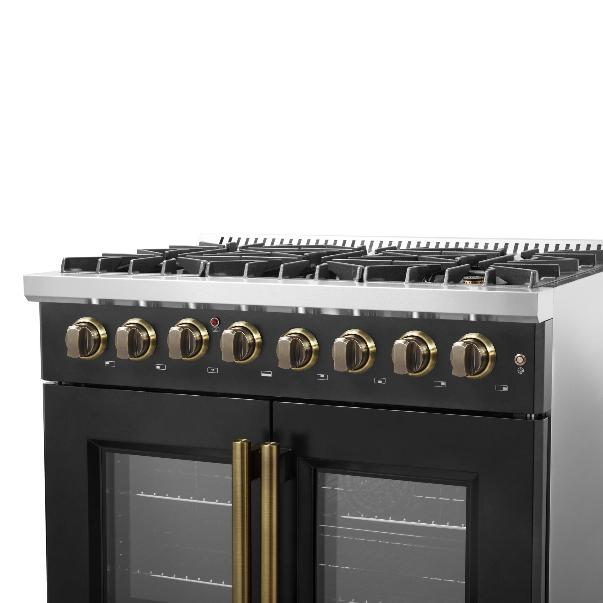 Forno FFSGS635636BLK Forno Galiano 36-Inch Freestanding French Door Dual Fuel Range Black