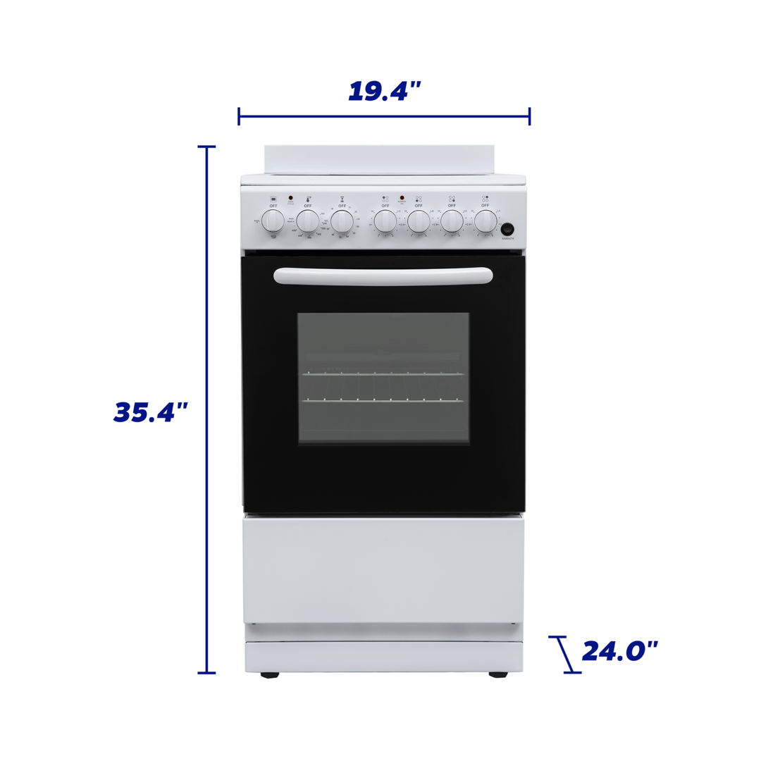 Element Appliance EER204MSCW Element 1.9 Cu. Ft. 20 Electric Range - White (Eer204Mscw)