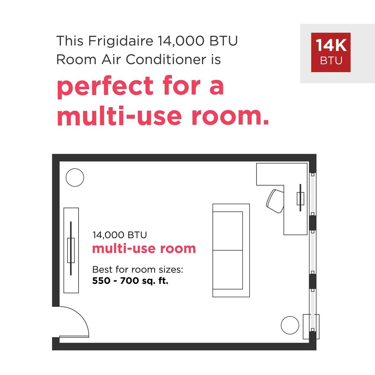 Frigidaire FHWW144TF1 14,000 Btu Window Room Air Conditioner With Wi-Fi