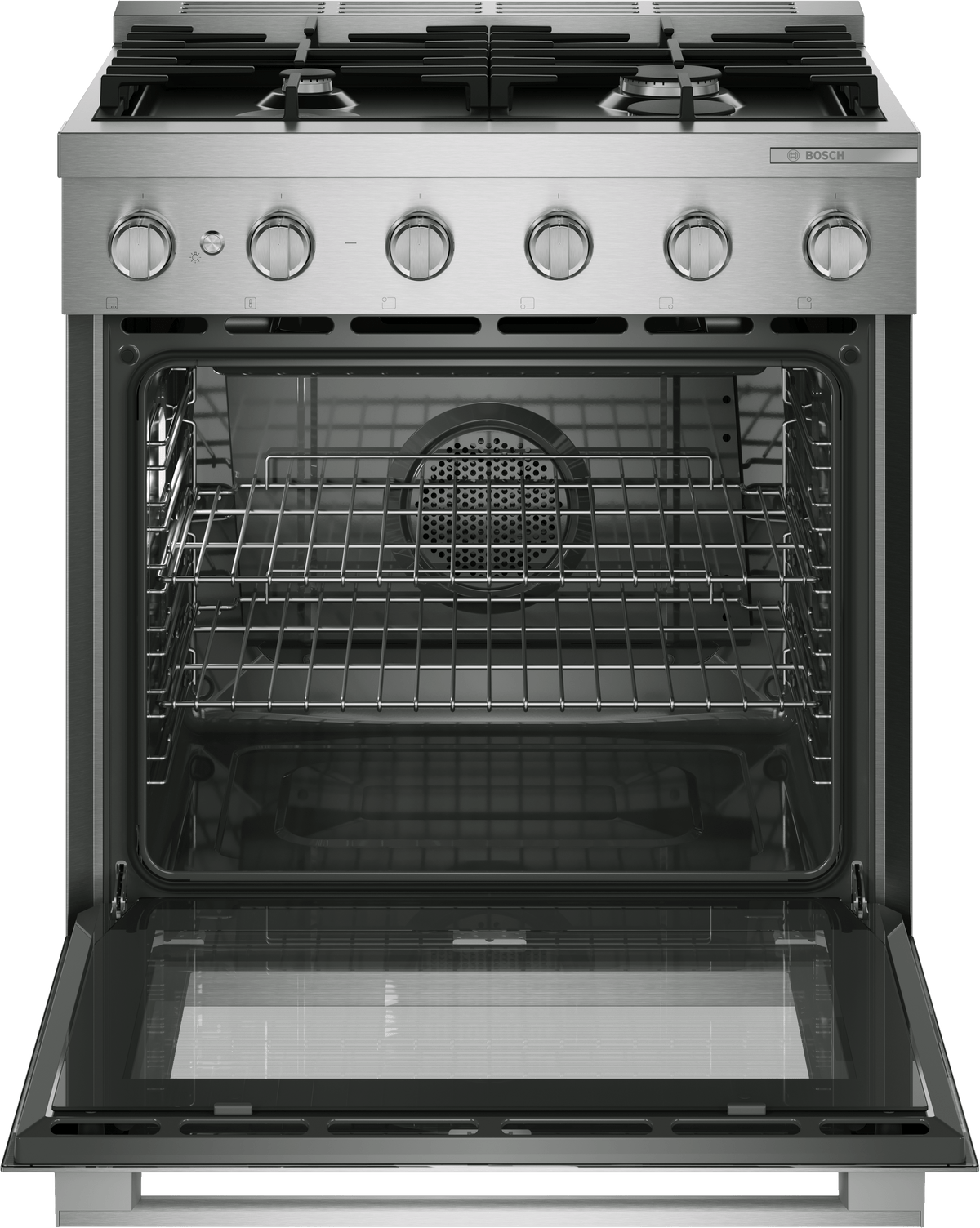 Bosch HDS5057U 500 Series, Dual Fuel Freestanding Range, 30'', Stainless Steel