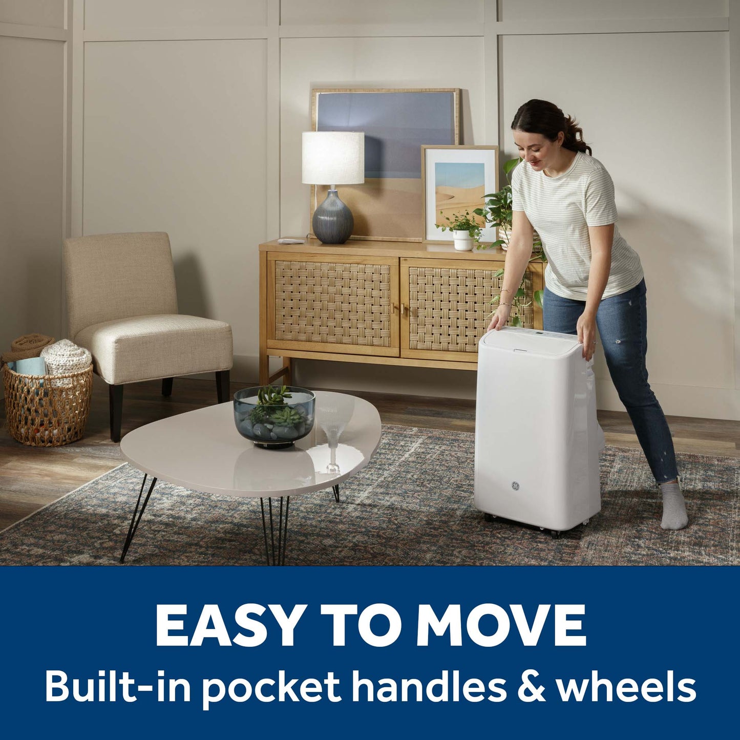 Ge Appliances APLS10WWF Ge® 10,000 Btu Class Smart Portable Air Conditioner For Medium Rooms Up To 450 Sq Ft. (10,400 Btu Doe)