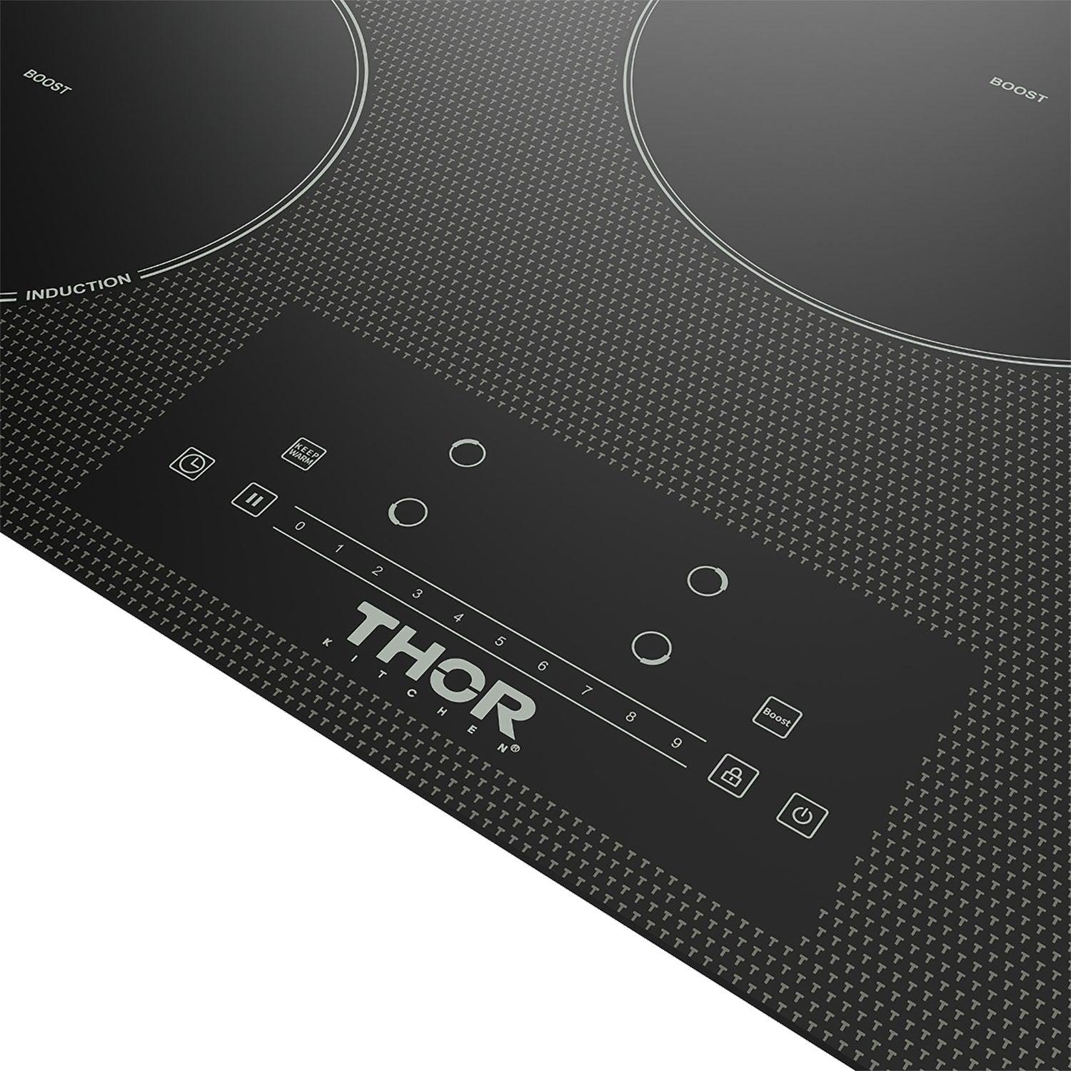 Thor Kitchen PIH30 30 Inch 4-Element Induction Cooktop In Black With Touch Controls