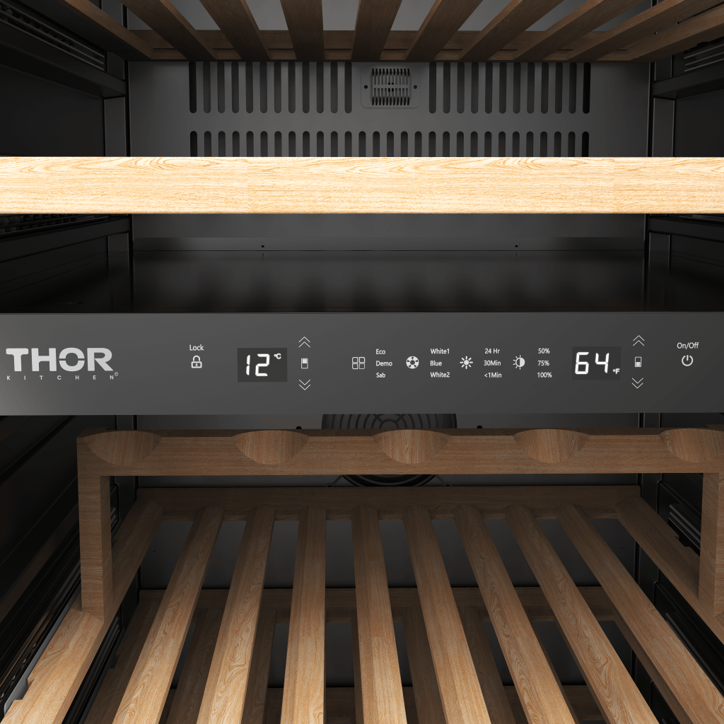 Thor Kitchen TWC2470D Thor Kitchen 24-Inch Freestanding Dual Zone Wine Cellar - Model Twc2470D