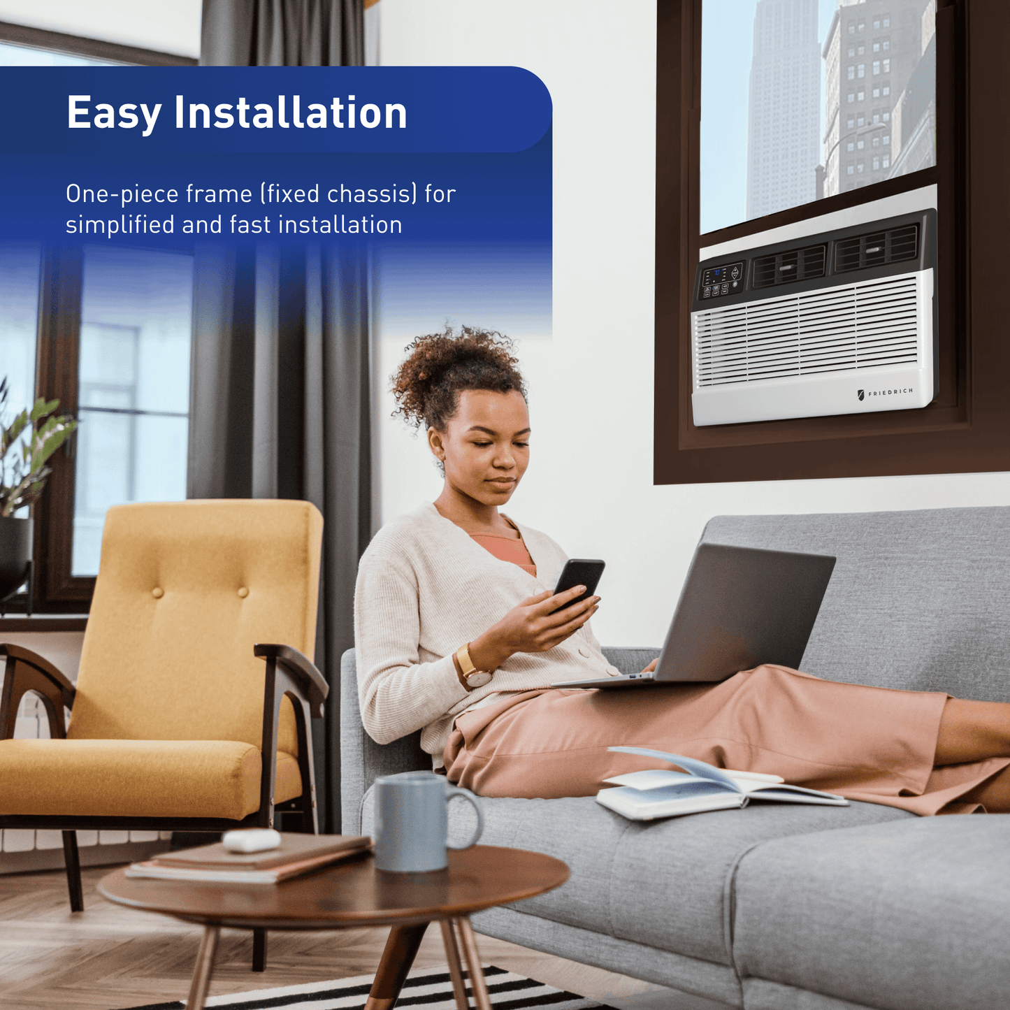 Friedrich CCW08B10C Friedrich Chill Premier 8,000 Btu 115V Smart Window/Wall Air Conditioner - Cool Only